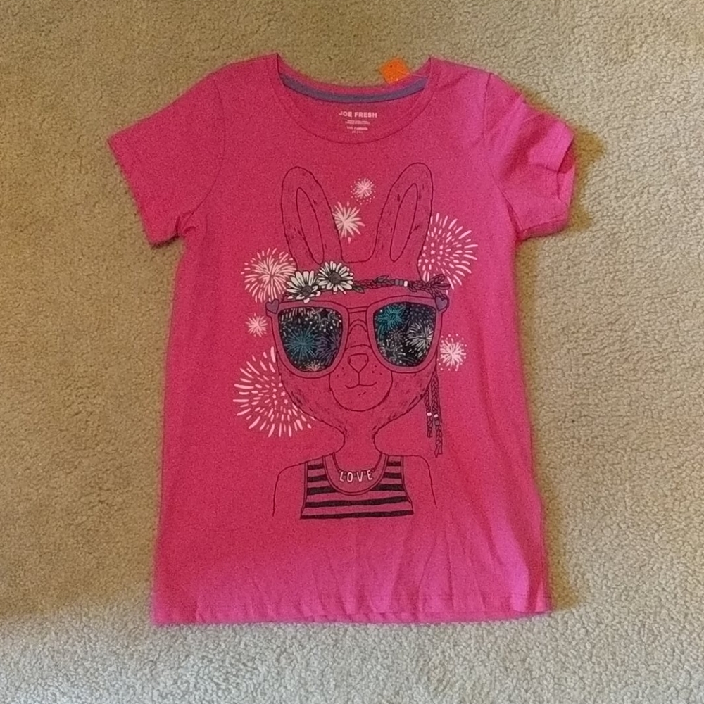hippy llama pink graphic tee